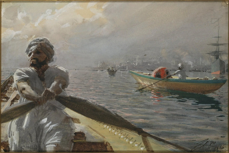 İstanbul Limanı'nda Türk Banyosu - Anders Zorn