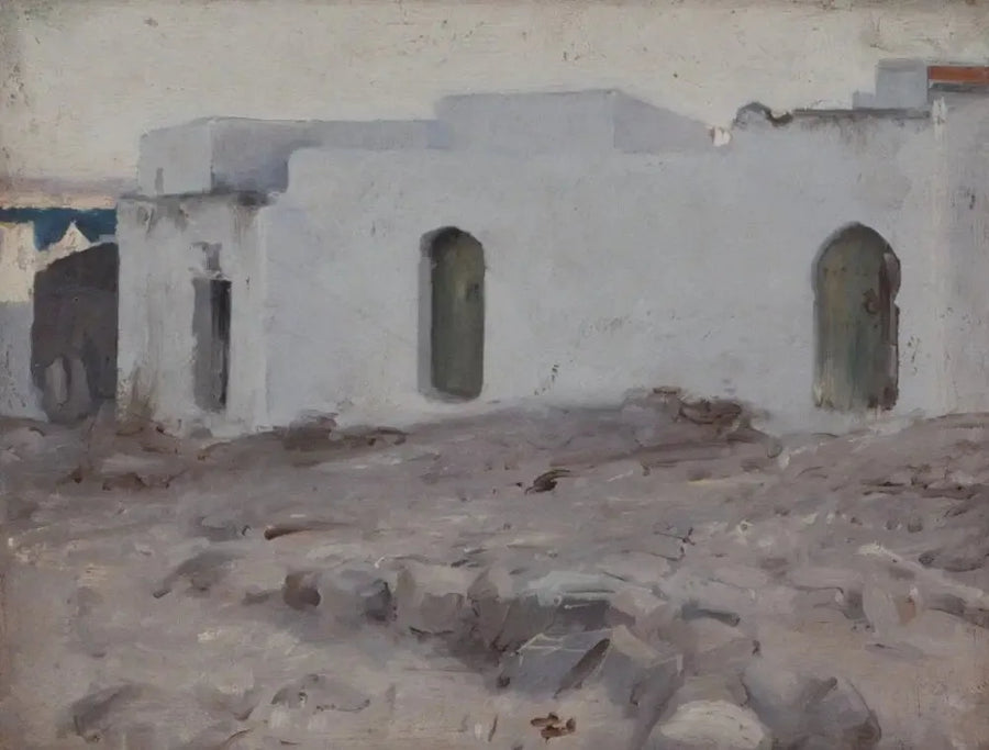 Bulutlu havada Mağribi binaları - John Singer Sargent