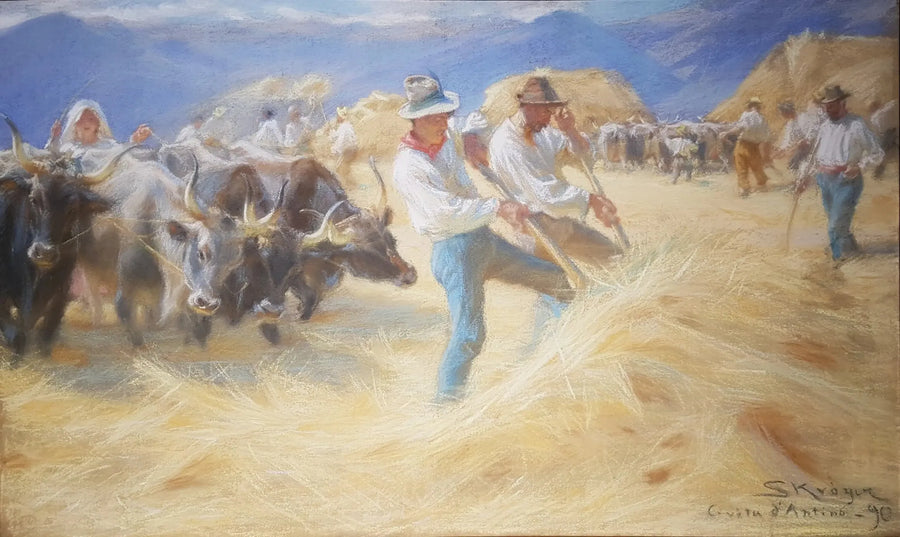 Civita d'Antino'da Hasat. Pastel - Peder Severin Krøyer