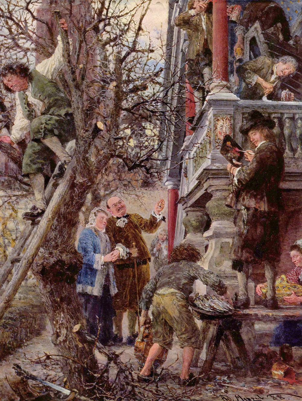 Beati Possidentes (Bienheureux ceux qui ont) - Adolph von Menzel - Alpha Reproduction