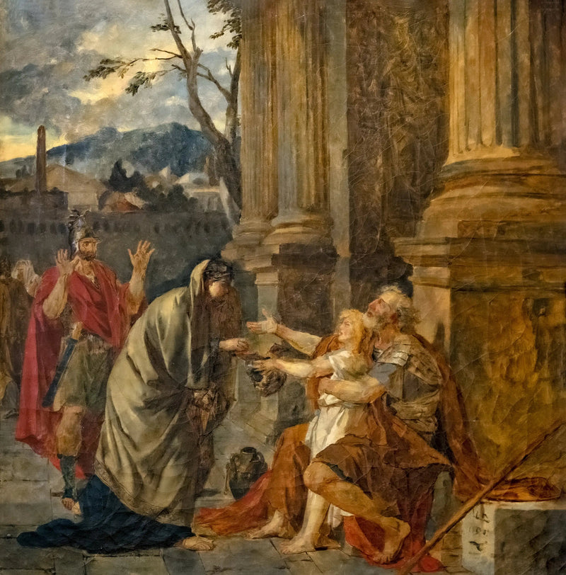Bir asker tarafından tanınan Bélisaire - Jacques-Louis David