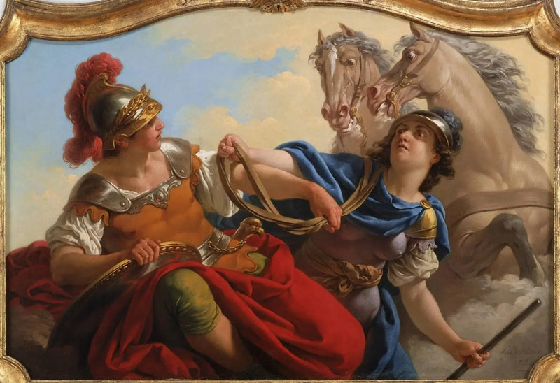 Bellone'nin atlarının dizginlerini Mars'ta gösterdiği - Louis Jean François Lagrenée