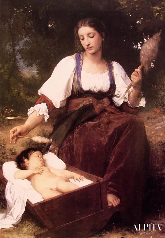 Berceuse - William Bouguereau - Reproductions de tableaux et peintures haut de gamme