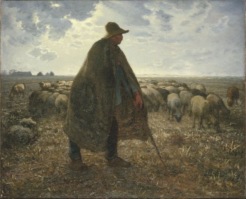 Berger sürüsünü koruyor - Jean-François Millet