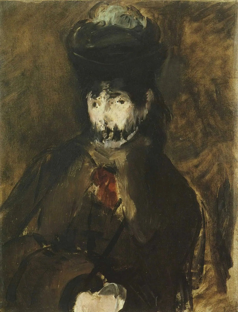 Berthe Morisot'un Şal ile - Édouard Manet