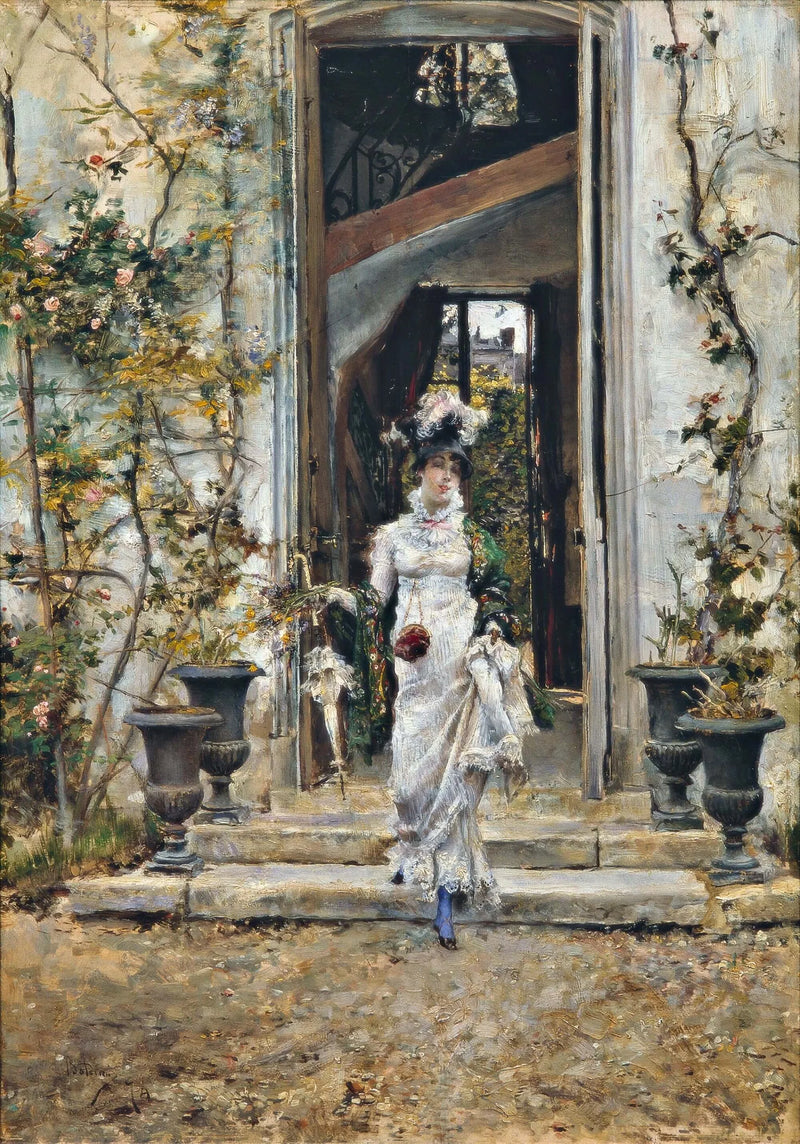 Berthe yürüyüşe çıkıyor - Giovanni Boldini