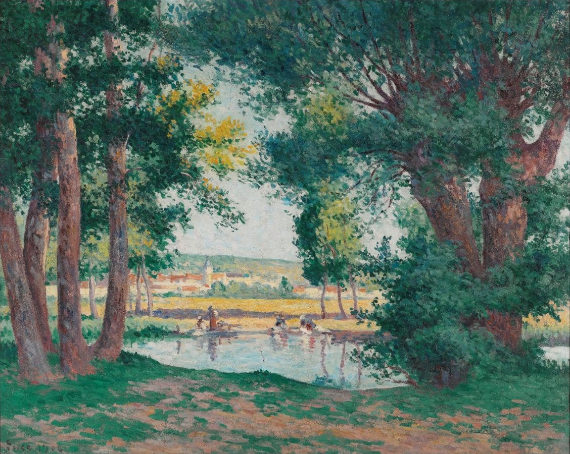 Bessy-Sur-Cure, les Lavandières au Bord de l'Eau - Maximilien Luce