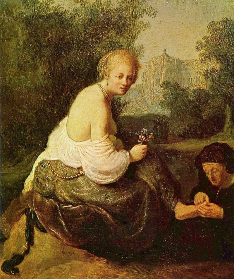 Bethsabée'nin tuvaletinde, Kral David tarafından görülen - Rembrandt