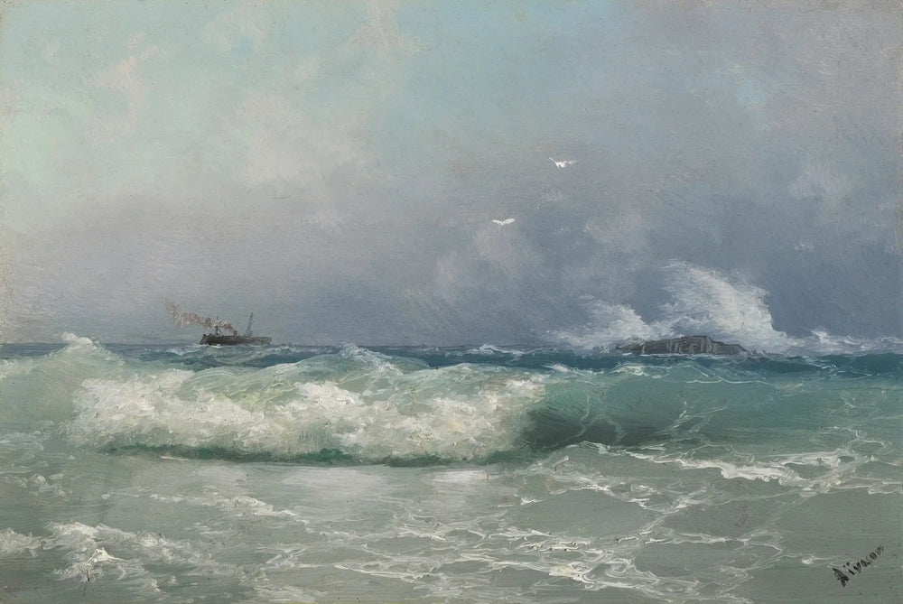 Biarritz - Ivan Aïvazovski image 1 copie peinte à la main à l’huile