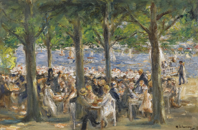 Havel Nehri Kenarında Ağaçların Altında Birahane - Max Liebermann