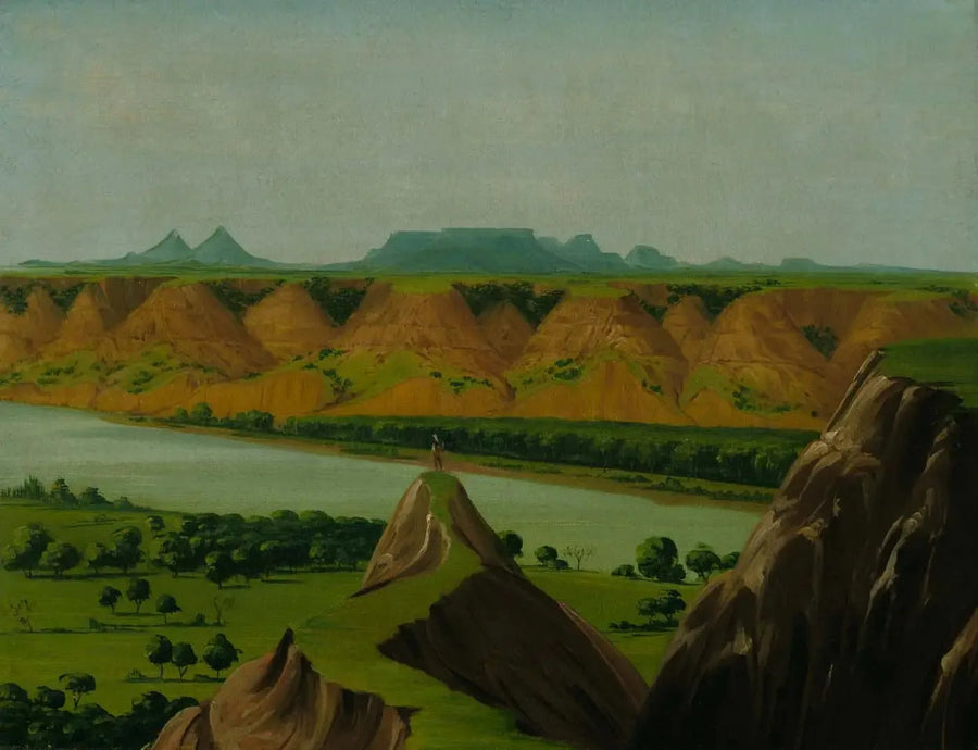 Büyük Bend, Haut-Missouri üzerinde, Saint-Louis'in 1900 mil yukarısında - George Catlin