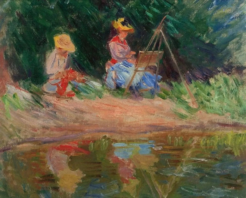 Blanche Monet'nin Suzanne W1149 ile tablosu - Claude Monet