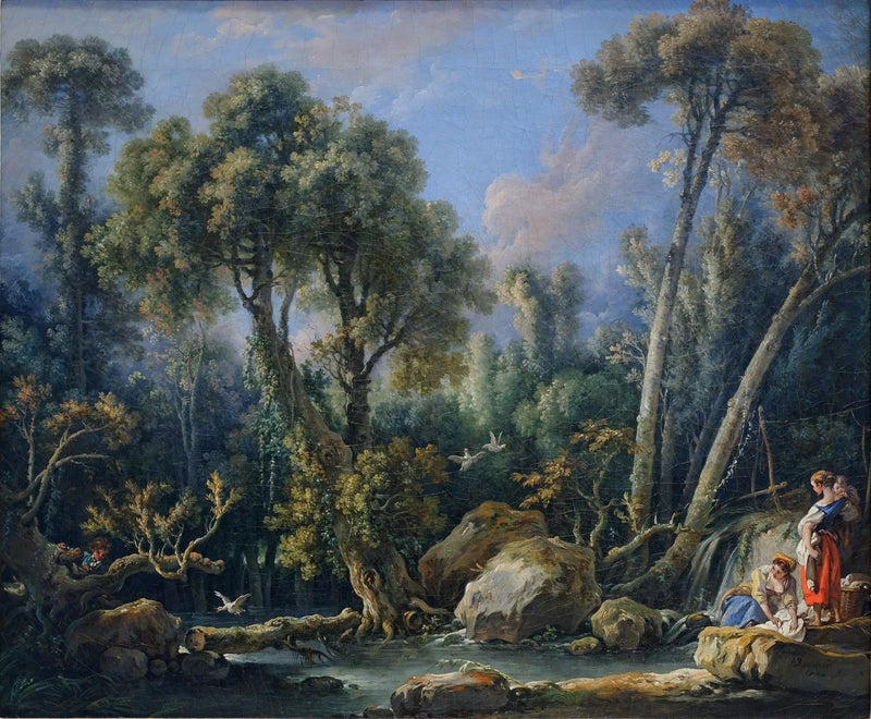 Çamaşırhaneler Manzarasında - François Boucher