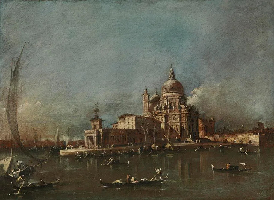 Blick auf Santa Maria della Salute und die Dogana - Francesco Guardi image 1 reproduction réalisée par Alpha Reproduction