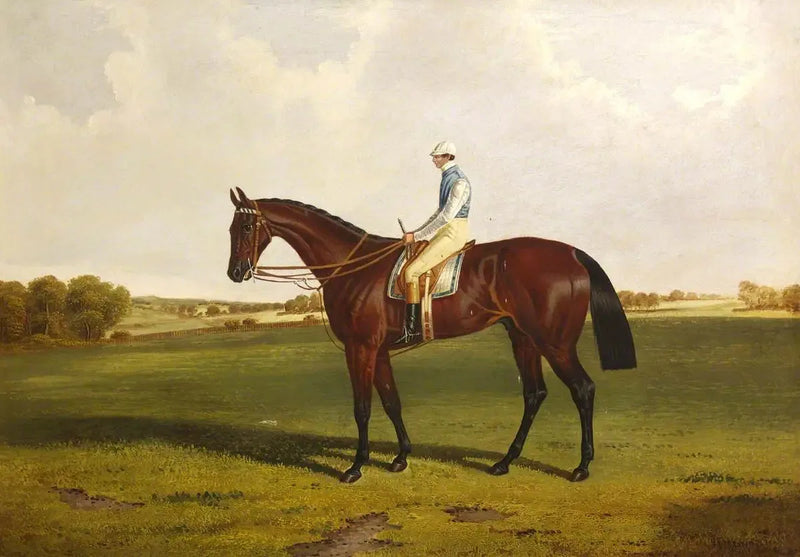 Bloomsbury' ile S. Templeman Up, sahibi ve antrenörün renkleriyle, W. Ridsdale - John Frederick Herring, Sr.