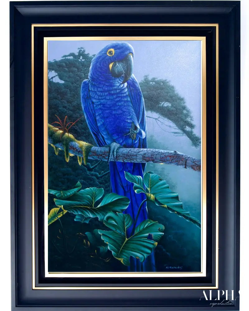 Blue Parrot in the Jungle - Hudsadayuth | 60 x 90 cm Reproductions de tableaux à la peinture à l’huile