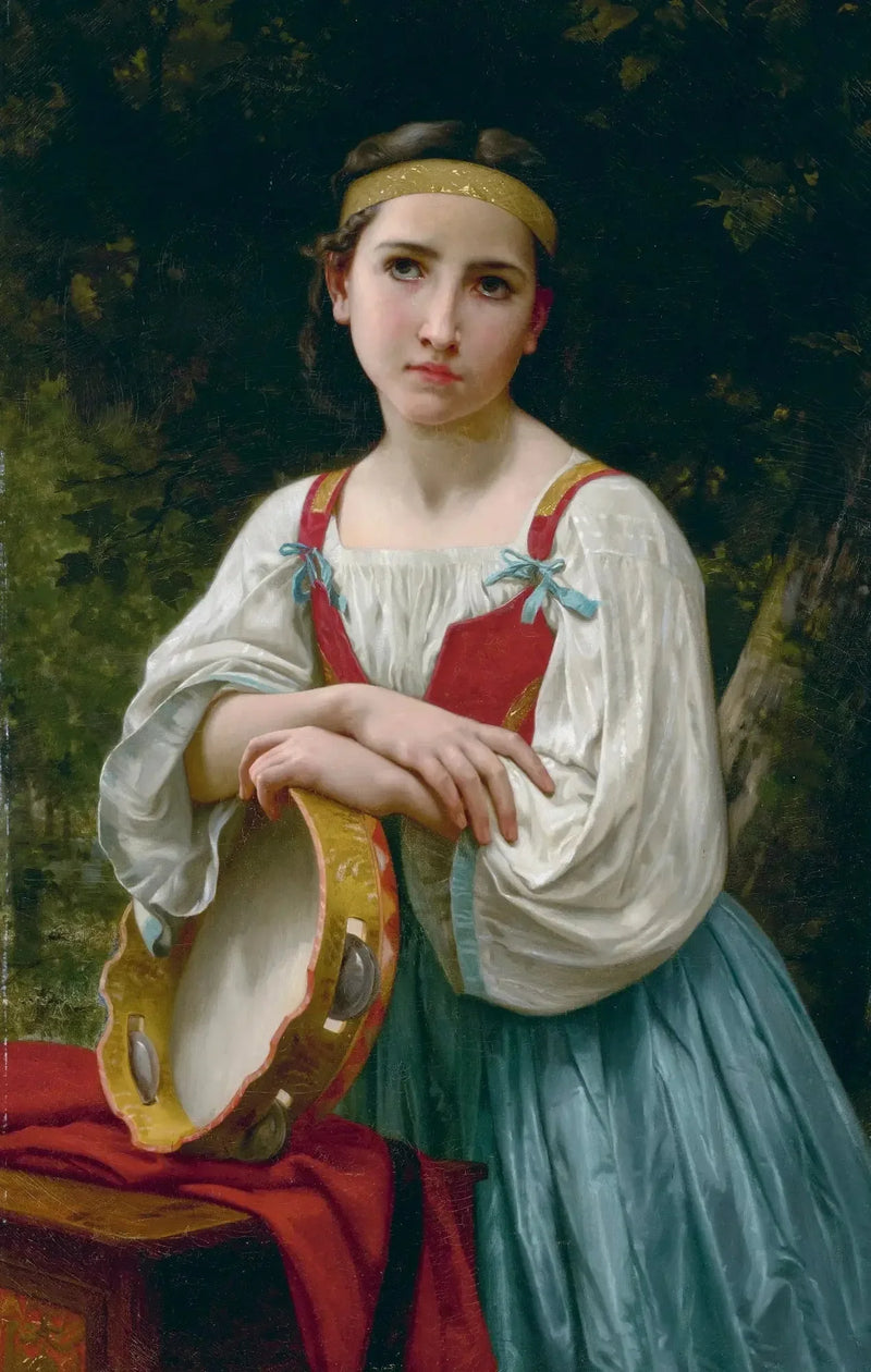 Basque davul çalan Çingene - Bouguereau