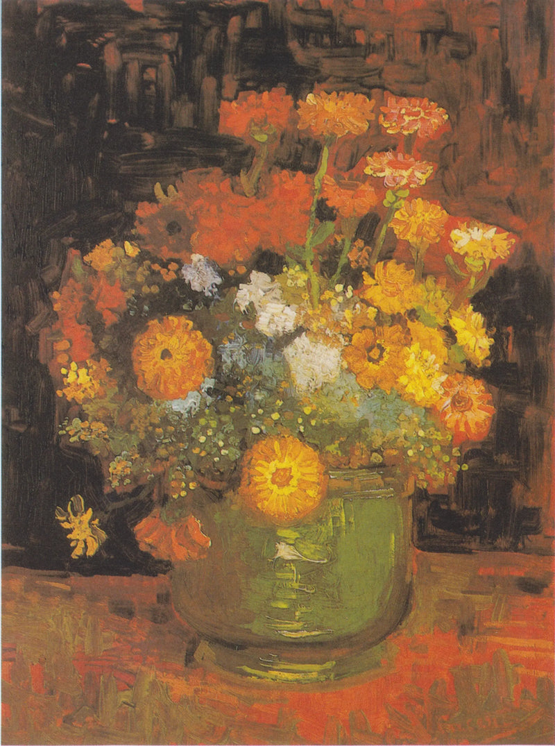 Zinnialı Kase - Vincent van Gogh