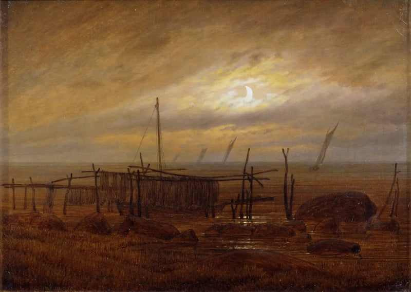 Ay Işığında Deniz Kenarı - Caspar David Friedrich