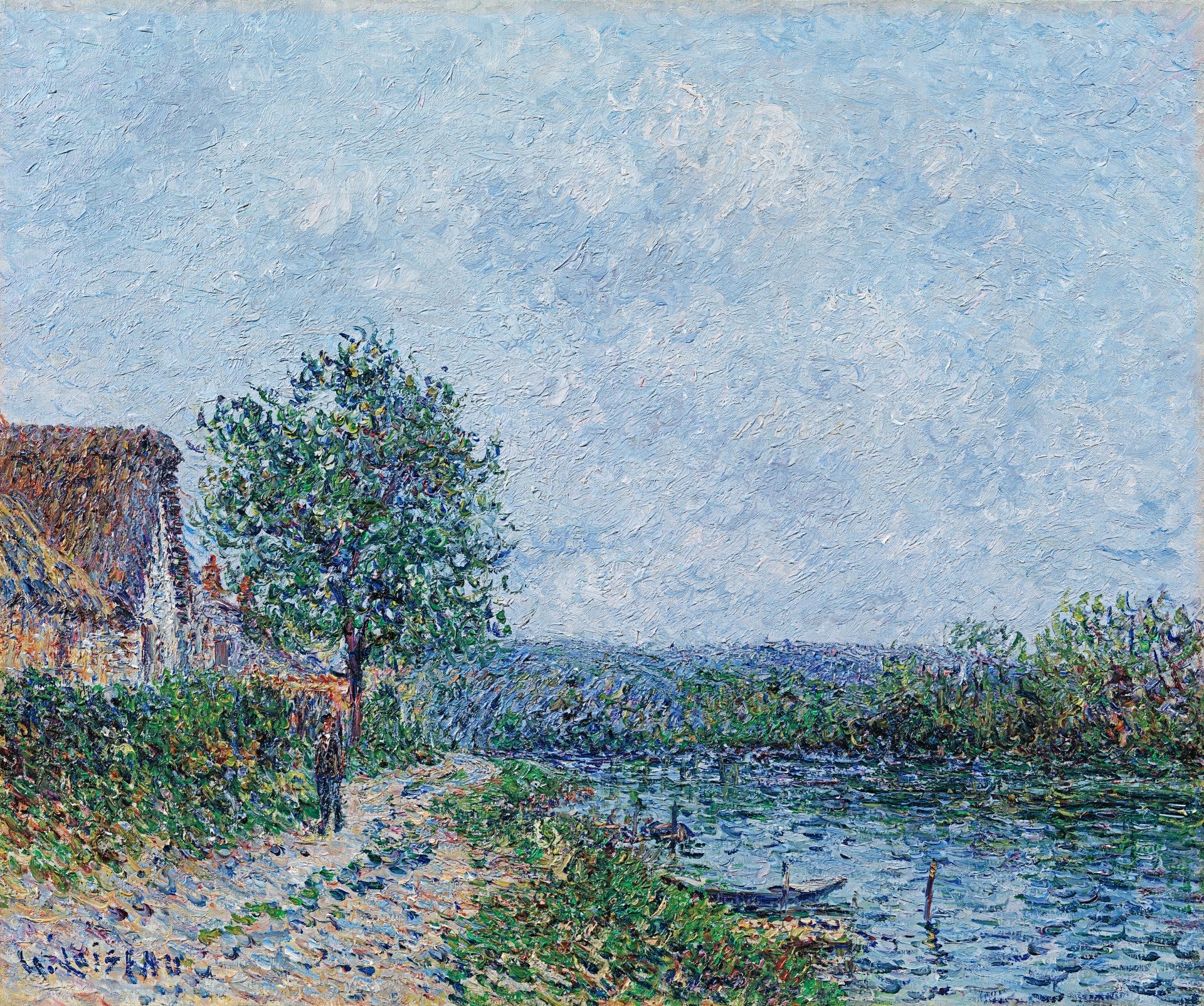 Bord de rivière, la Seine à Porte-Joie - Gustave Loiseau