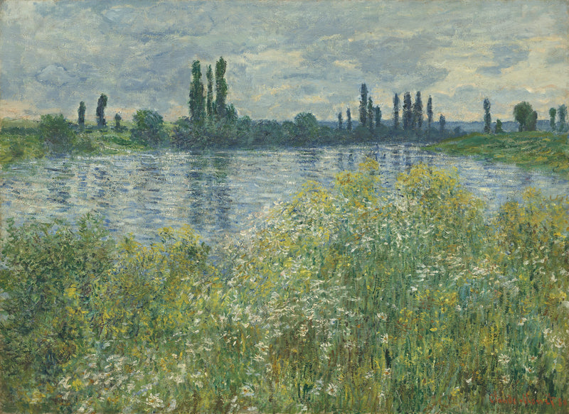 Vétheuil W597'de Seine Nehri Kıyıları - Claude Monet