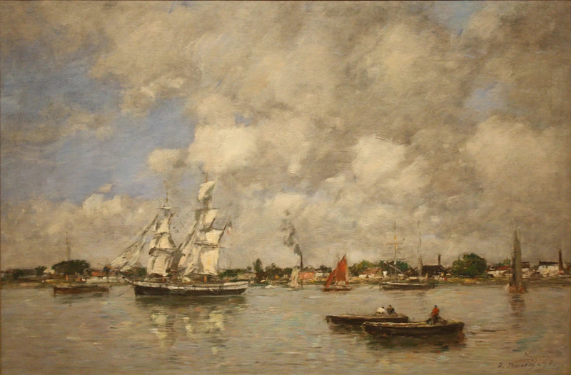 Bordeaux, Garonne Nehri'nde Botlar - Eugène Boudin