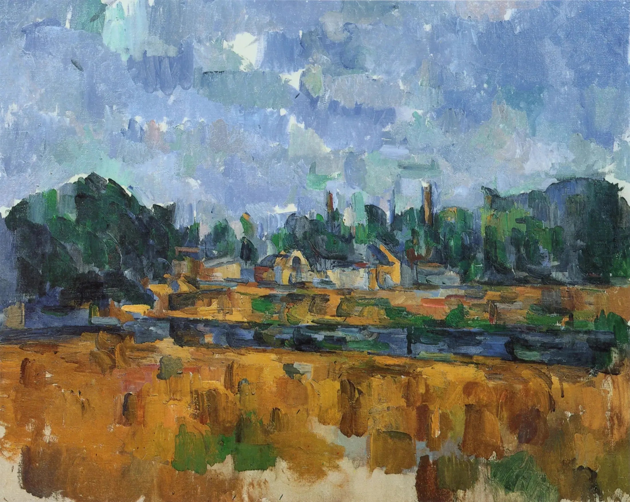 Bords d'une rivière - Paul Cézanne image 1 reproduction artisanale de tableau
