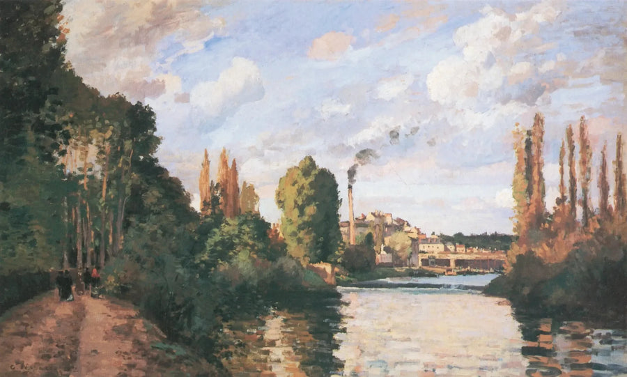 Pontoise'daki Su Kenarları - Camille Pissarro