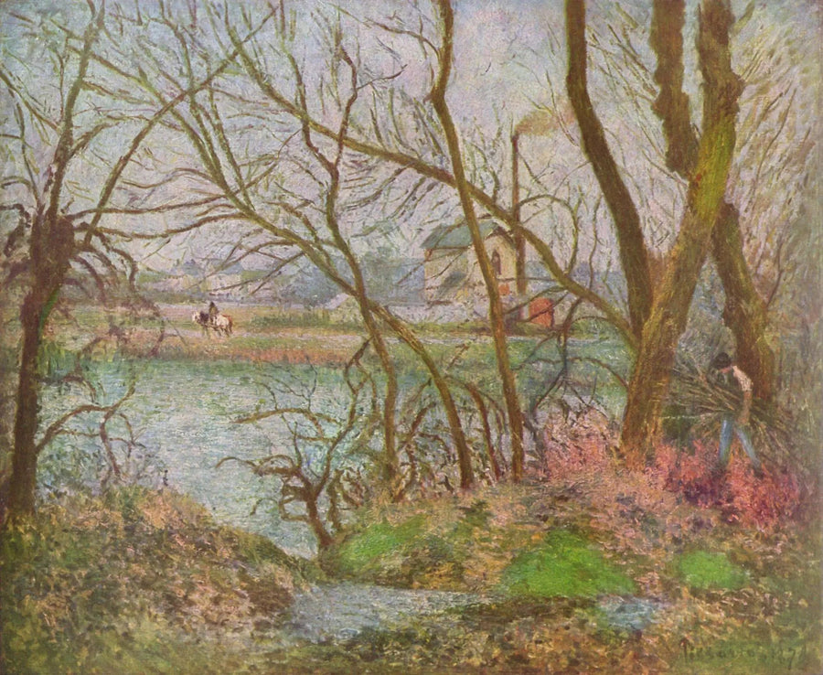 Oise Kenarları, Pontoise Yakınları, Gri Hava - Camille Pissarro