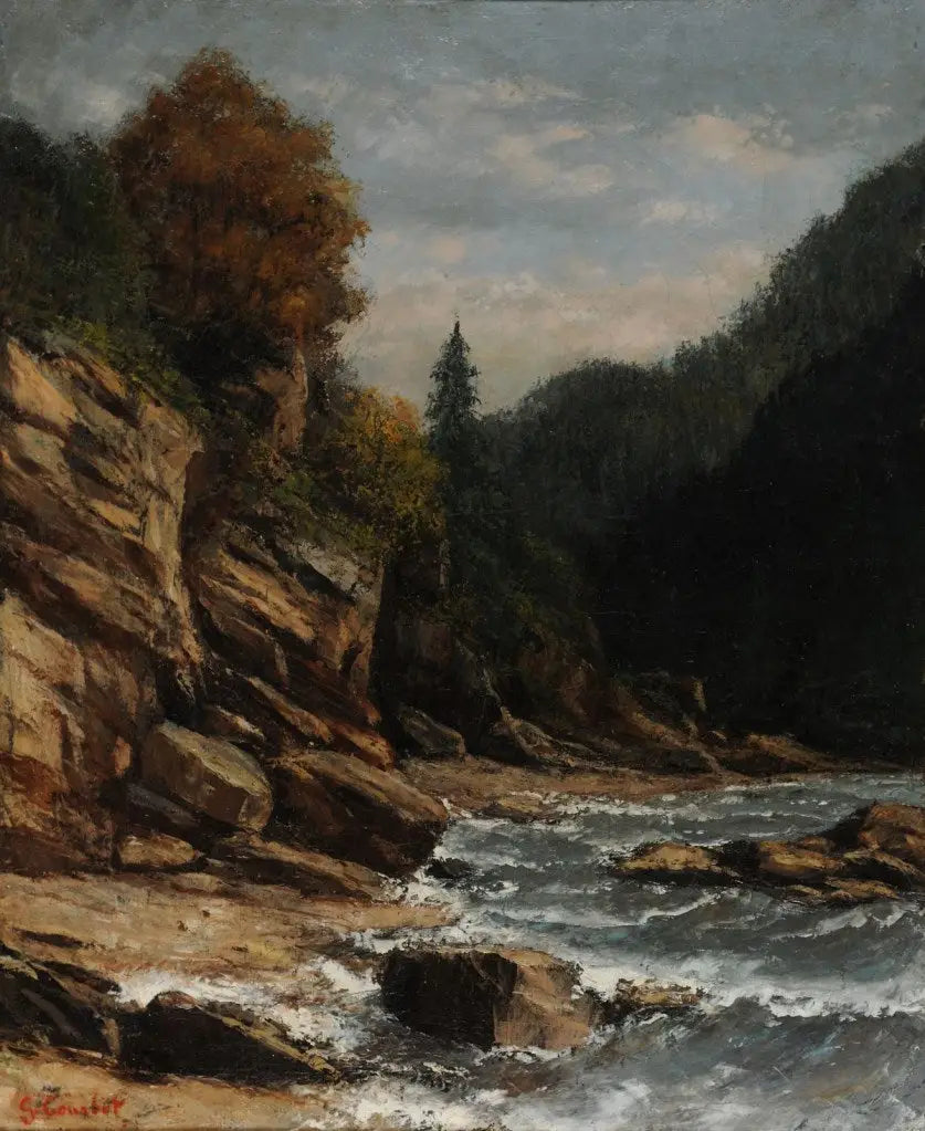 Bords du lac Léman - Gustave Courbet - Alpha Reproduction