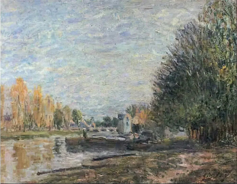 Loing Kenarı'nda Gün Batımı - Alfred Sisley
