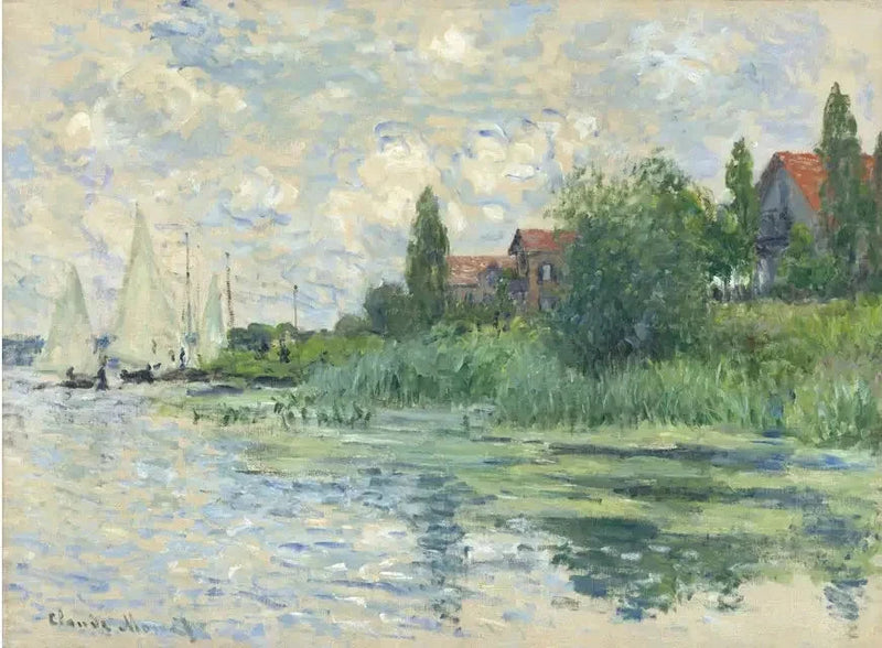 Petit-Gennevilliers W333'teki Seine Nehri Kıyıları - Claude Monet
