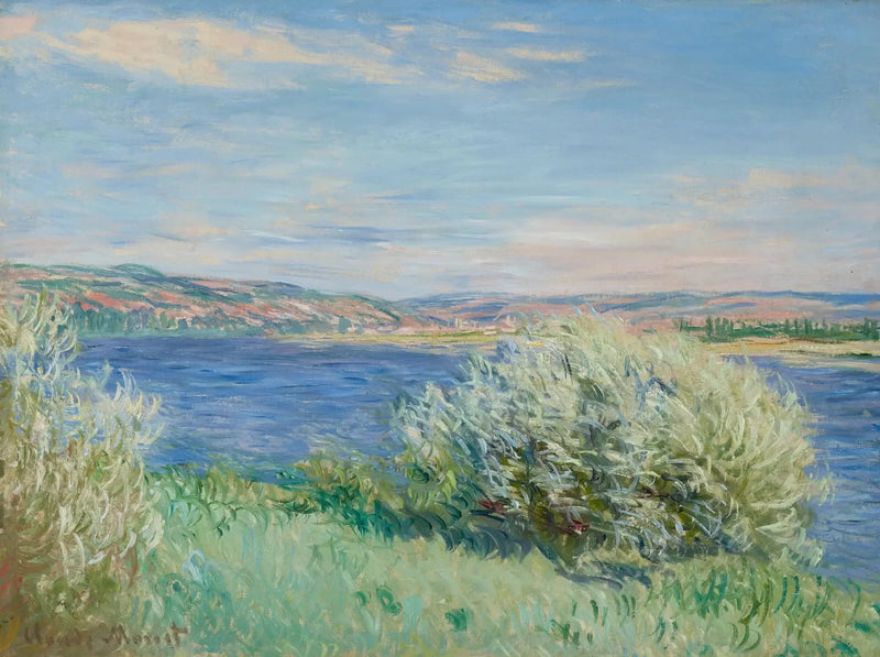 Seine Nehri kıyıları, Vétheuil yakınlarında - Claude Monet