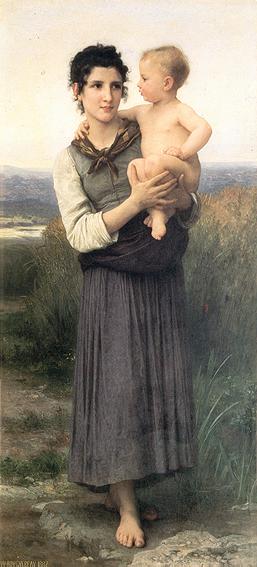 Allant au bain, par William Bouguereau, 1887