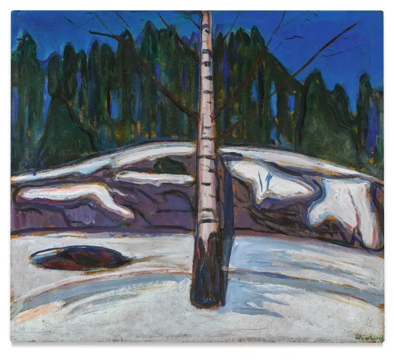 Kar İçindeki Huş Ağacı - Edvard Munch