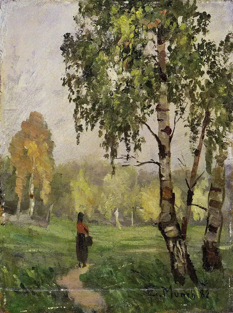 Kadınların yürüdüğü Huş Ağaçları - Edvard Munch
