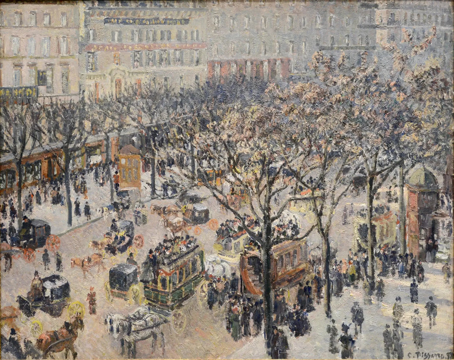 İtalyan Bulvarı, Sabah, Güneş - Camille Pissarro
