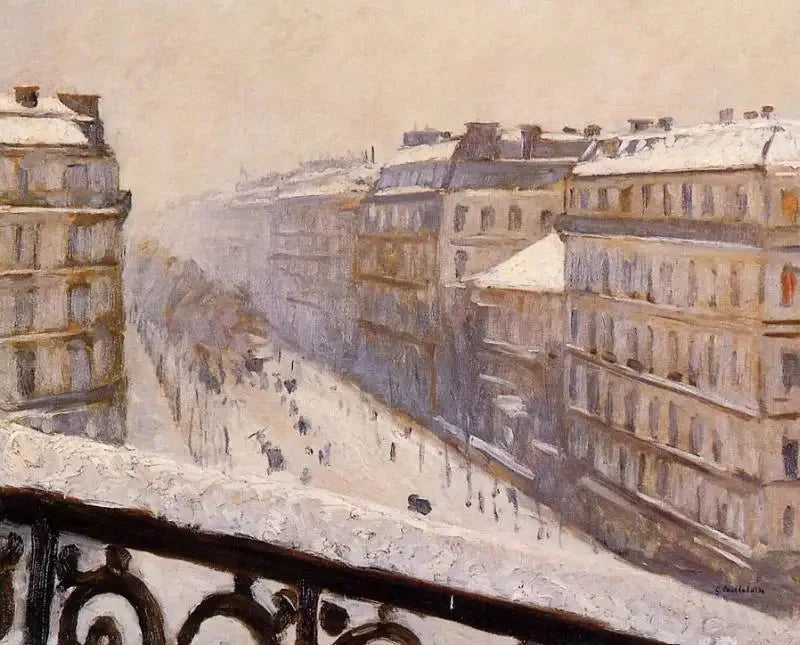 Haussmann Bulvarı, kar etkisi - Gustave Caillebotte