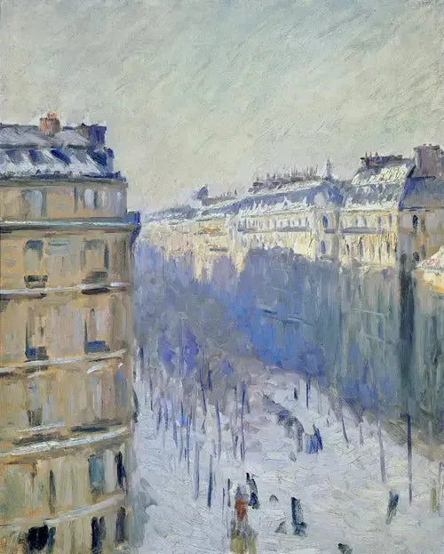 Haussmann Bulvarı, kar etkisi - Gustave Caillebotte