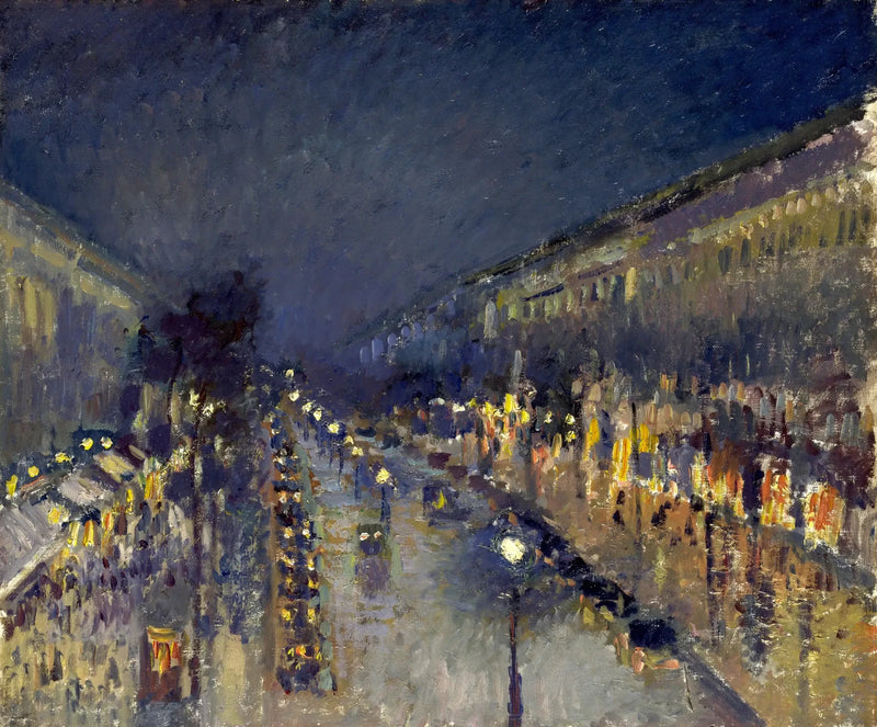 Gece Montmartre Bulvarı - Camille Pissarro
