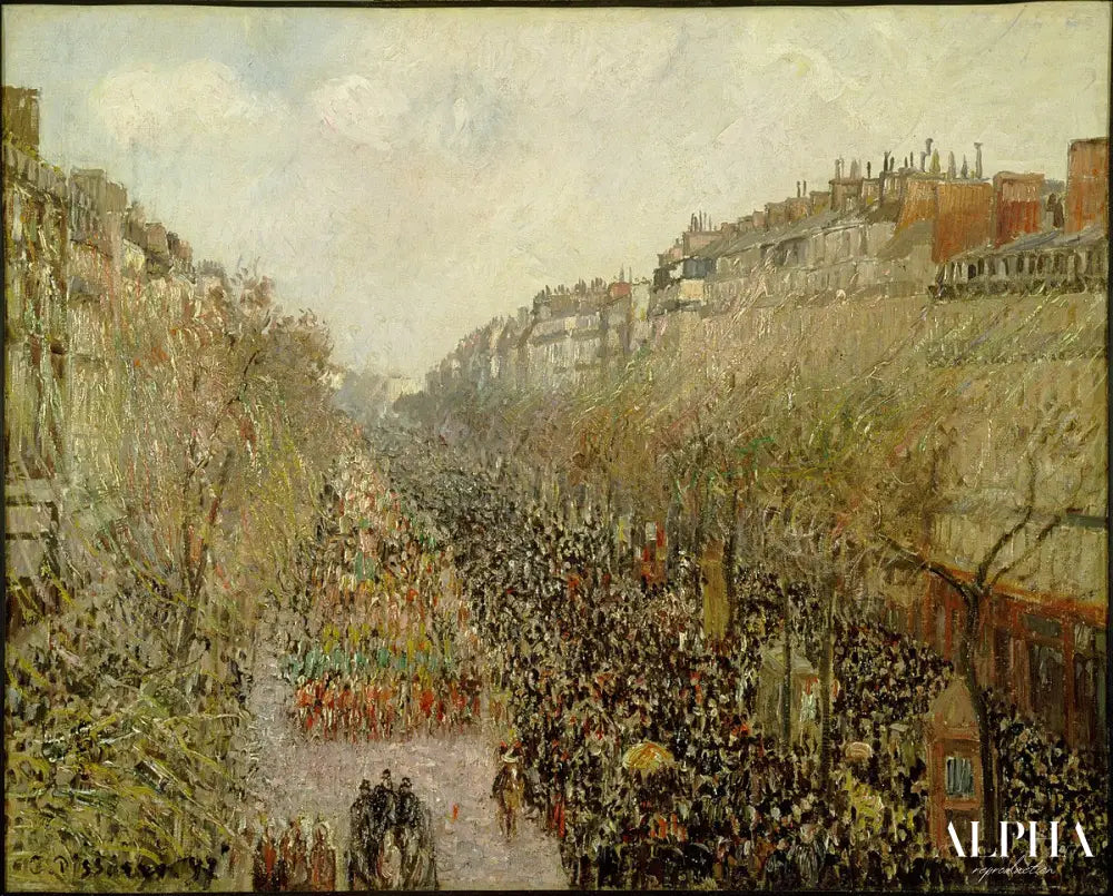 Boulevard Montmartre mardi gras - Camille Pissarro - Reproductions de tableaux et peintures haut de gamme