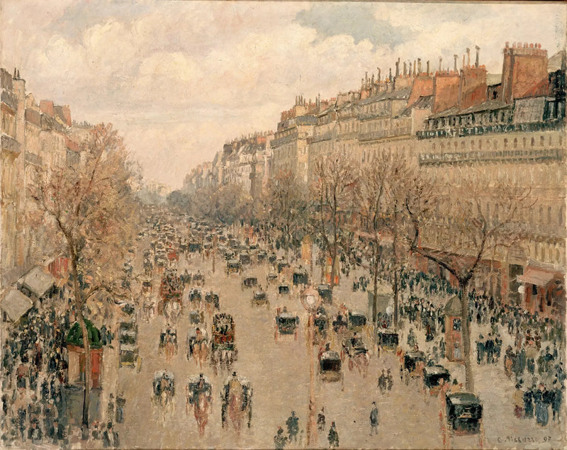 Montmartre Bulvarı, öğleden sonra güneşi - Camille Pissarro