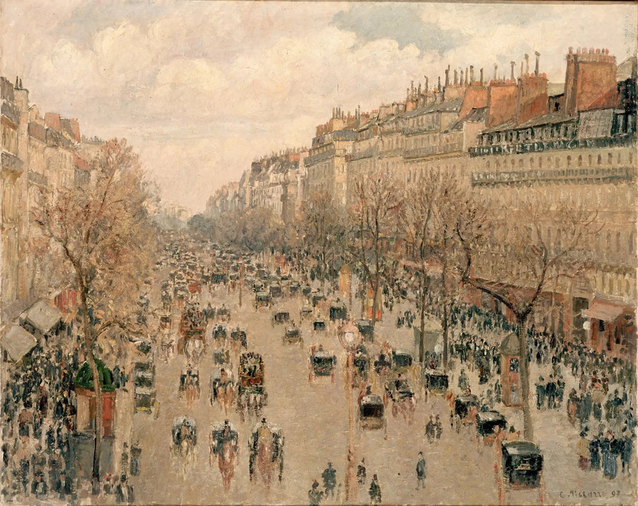 Montmartre Bulvarı, öğleden sonra güneşi - Camille Pissarro