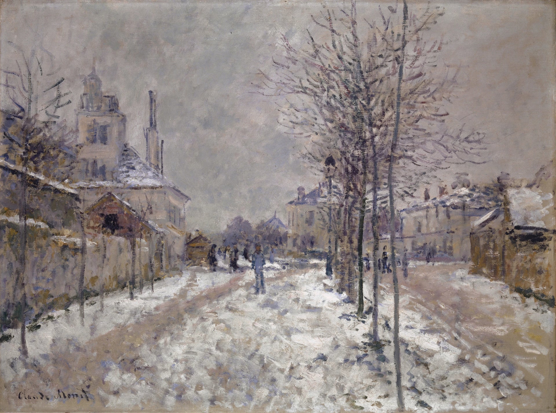 Le Boulevard de Pontoise à Argenteuil, neige W359 par Claude Monet, 1875, Kunstmuseum Basel