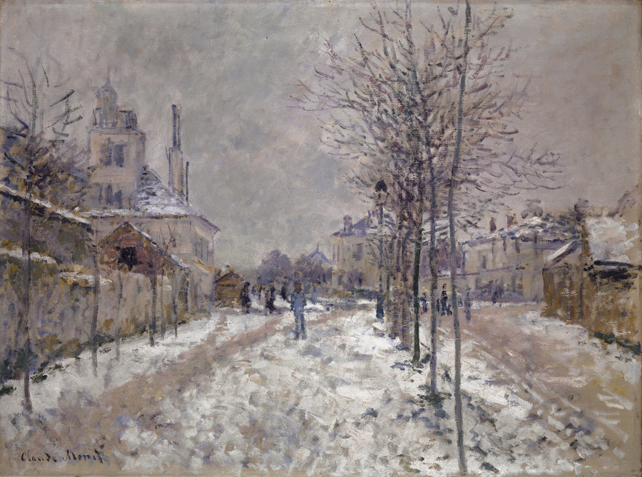 Argenteuil'de Pontoise Bulvarı, kar - Claude Monet