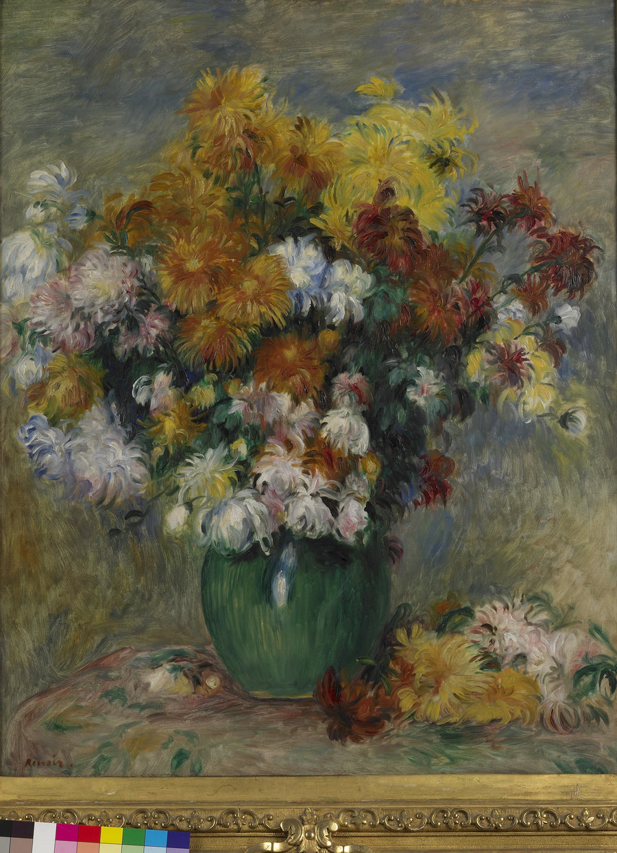 Krisantem Çiçek Buketi - Pierre-Auguste Renoir