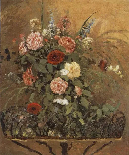 Saksıda çiçek buketi - Camille Pissarro