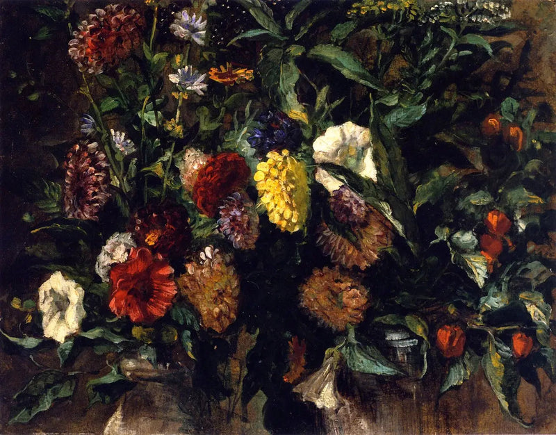 Bir vazoda çiçek buketi - Eugène Delacroix