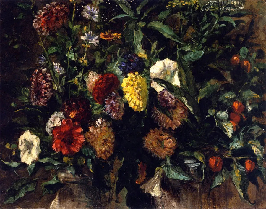 Bir vazoda çiçek buketi - Eugène Delacroix
