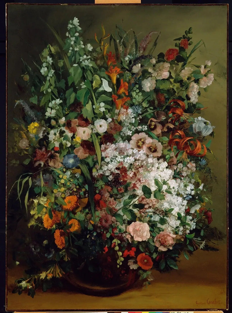 Vazo İçinde Çiçek Buketi - Gustave Courbet